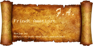Frindt Ametiszt névjegykártya